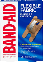BAND-AID Brand Flexible Fabric Adhesive Bandages, Assorted Sizes, 6 x 20 Ct