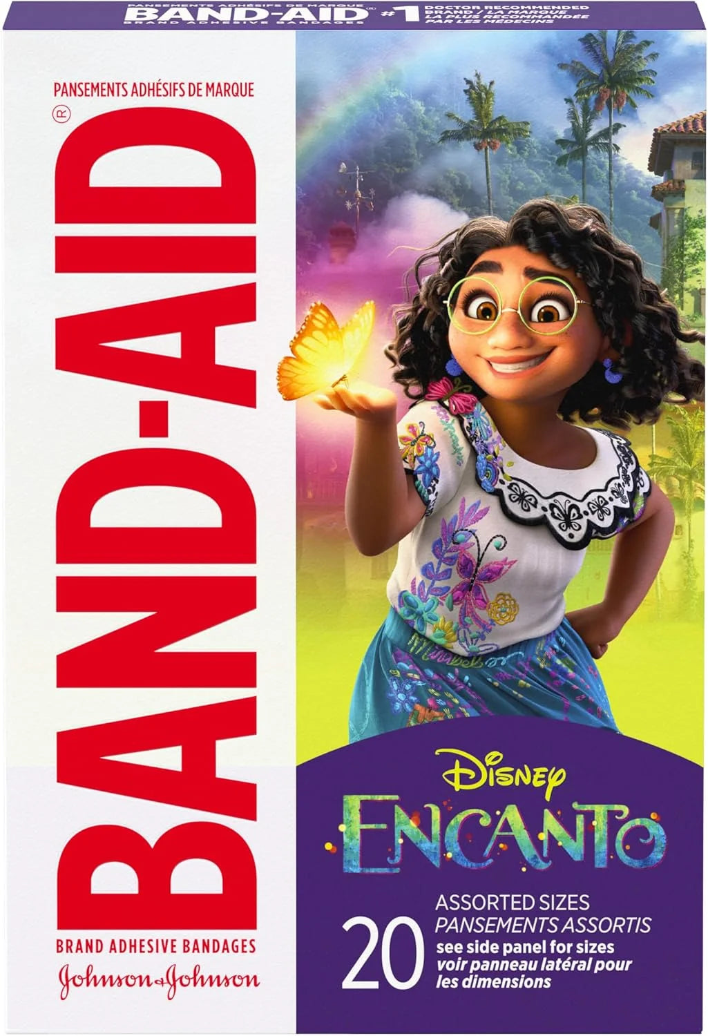 BAND-AID Brand Adhesive Bandages, Disney Encanto, Assorted Sizes, 20 Count
