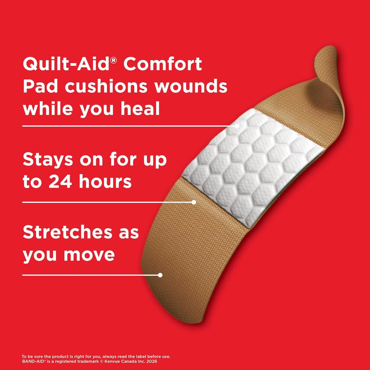 BAND-AID Brand Flexible Fabric Adhesive Bandages, Assorted Sizes, 6 x 20 Ct